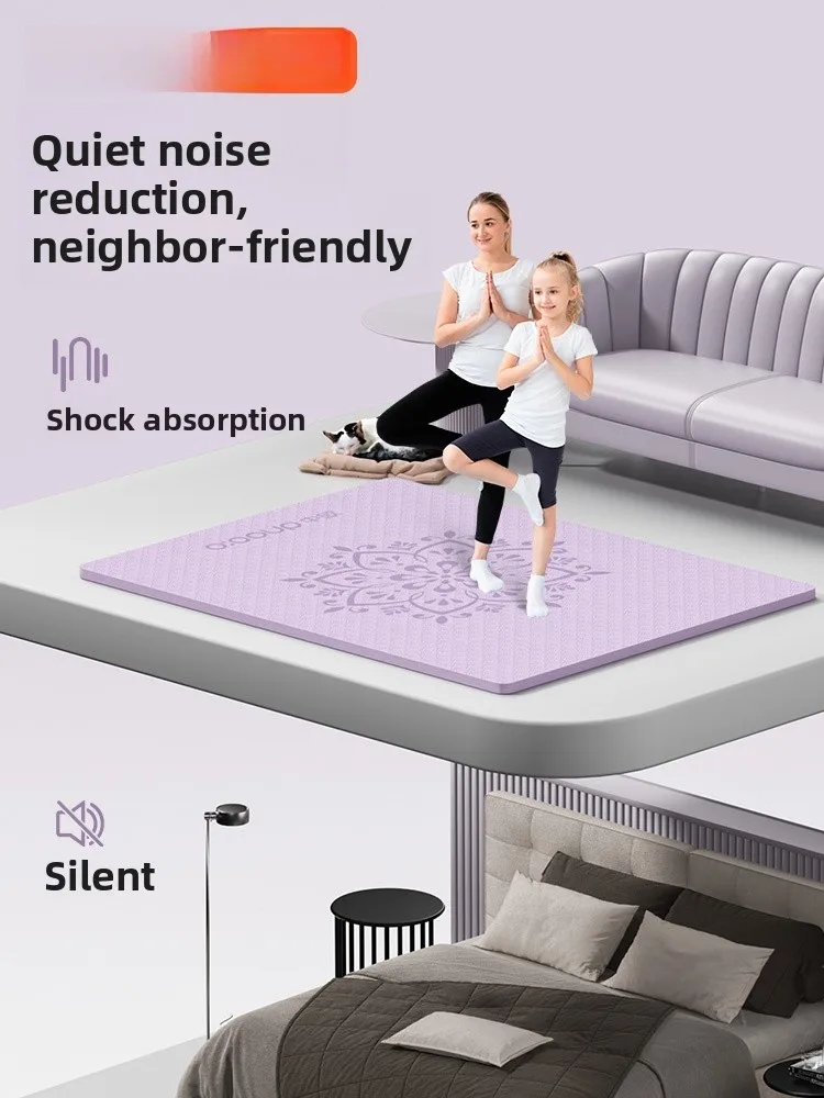 

Thiened Yoga Mat for Women Dance Fitn Home Use Anti-Slip oproof Ultra Large Quiet Ladies Yoga Mat TPE Material