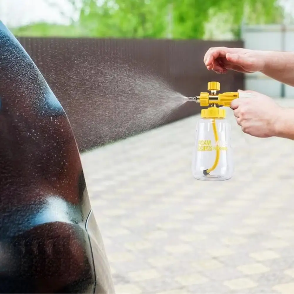

Thick Handle Car Washer Foam Generator 1L High Foaming Snow Foam Lance Empty Bottle Adjustable Spray Foamer Sprayer