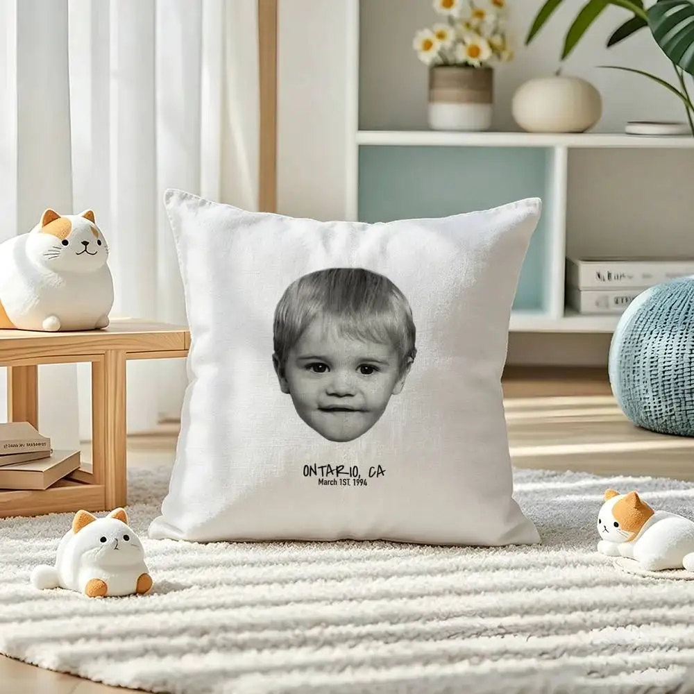 Sale J-Justin B singer Cushion Cover Pillow  -B-ieber Cover Decor Pillowcase Printed Cushion Case for Couch
