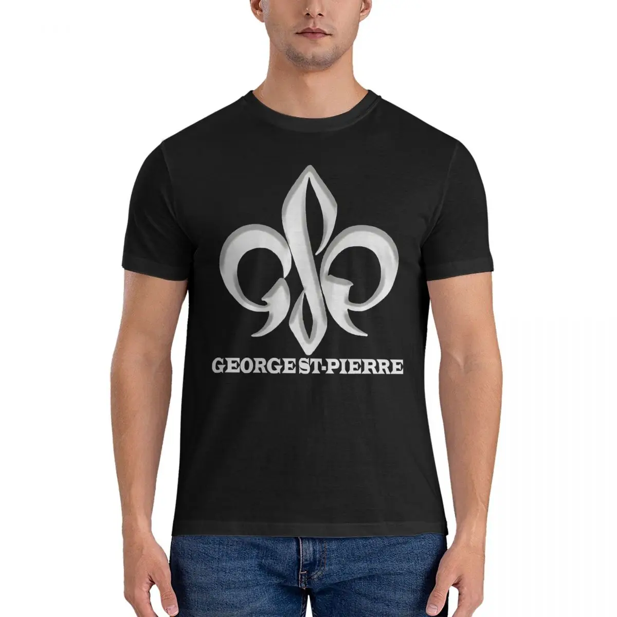 Men Mixed Martial Arts GSP Champions T Shirt Georges St-Pierre Cotton Clothing Awesome Short Sleeve Round Collar T Shirt T-Shirt