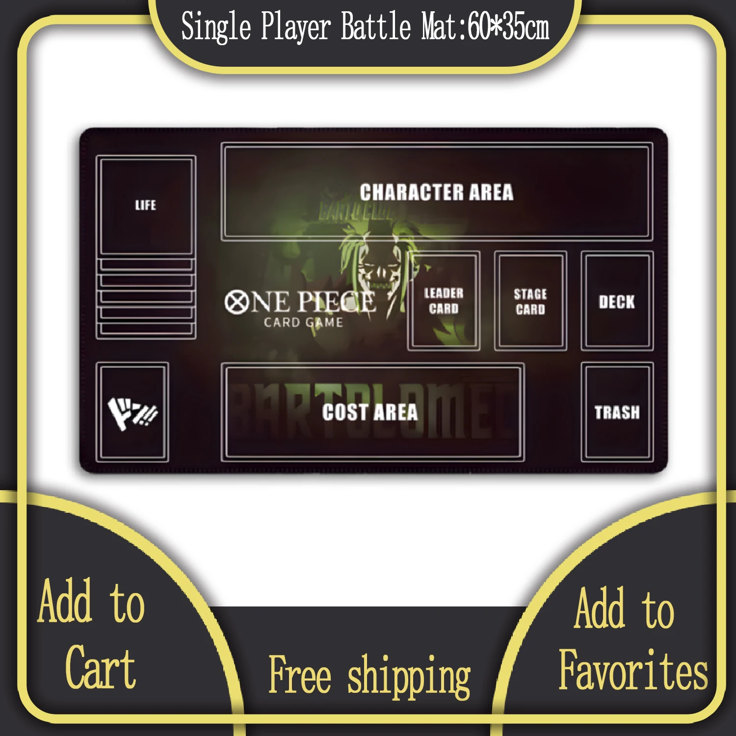 60X35X0.2cm One Piece Sabo Ace Card Battle Mat OPCG Nami Single Player Board Game Card Battle Playmat Table Mat