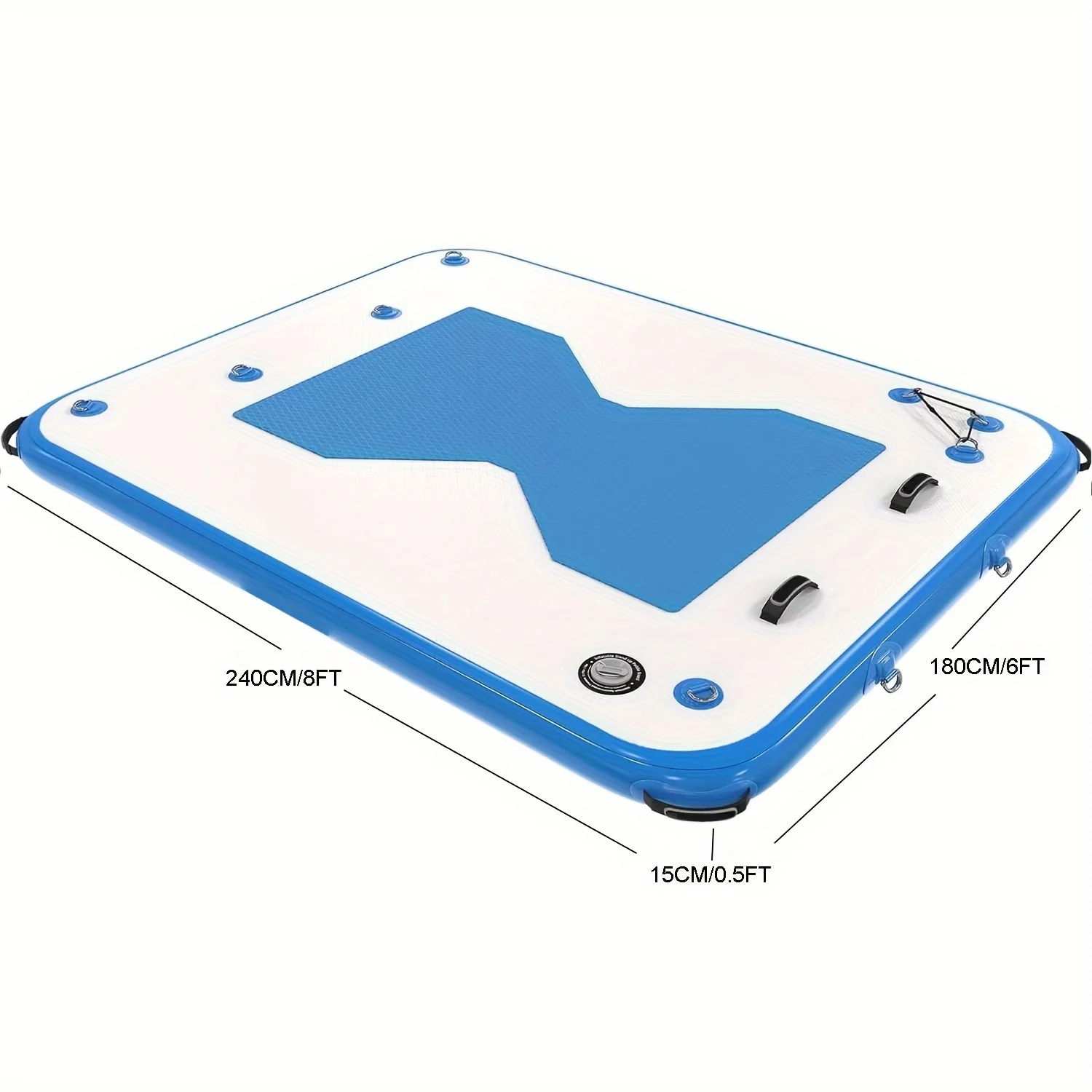 Inflatable Floating Dock With Ladder Non-slip Safe Suitable For Swimming Pool Lake Ocean Can Accommodate 4-5 People