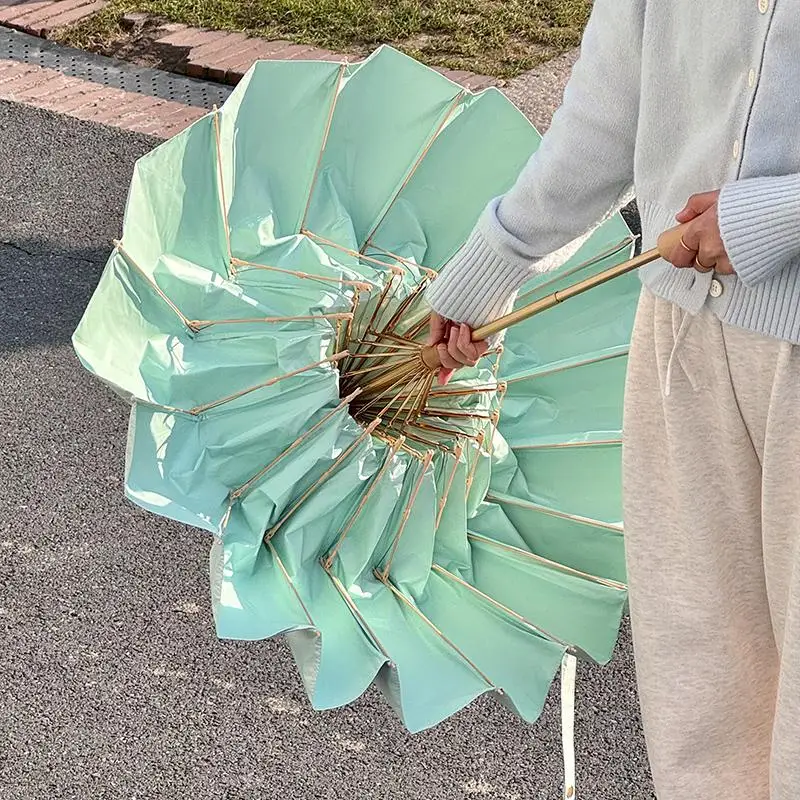 

Large Double-Color UV Protection Sun Umbrella Women's Sunade Sunscreen Umbrella Rainproof Sunny And Rainy Dual-Purpose Umbr...