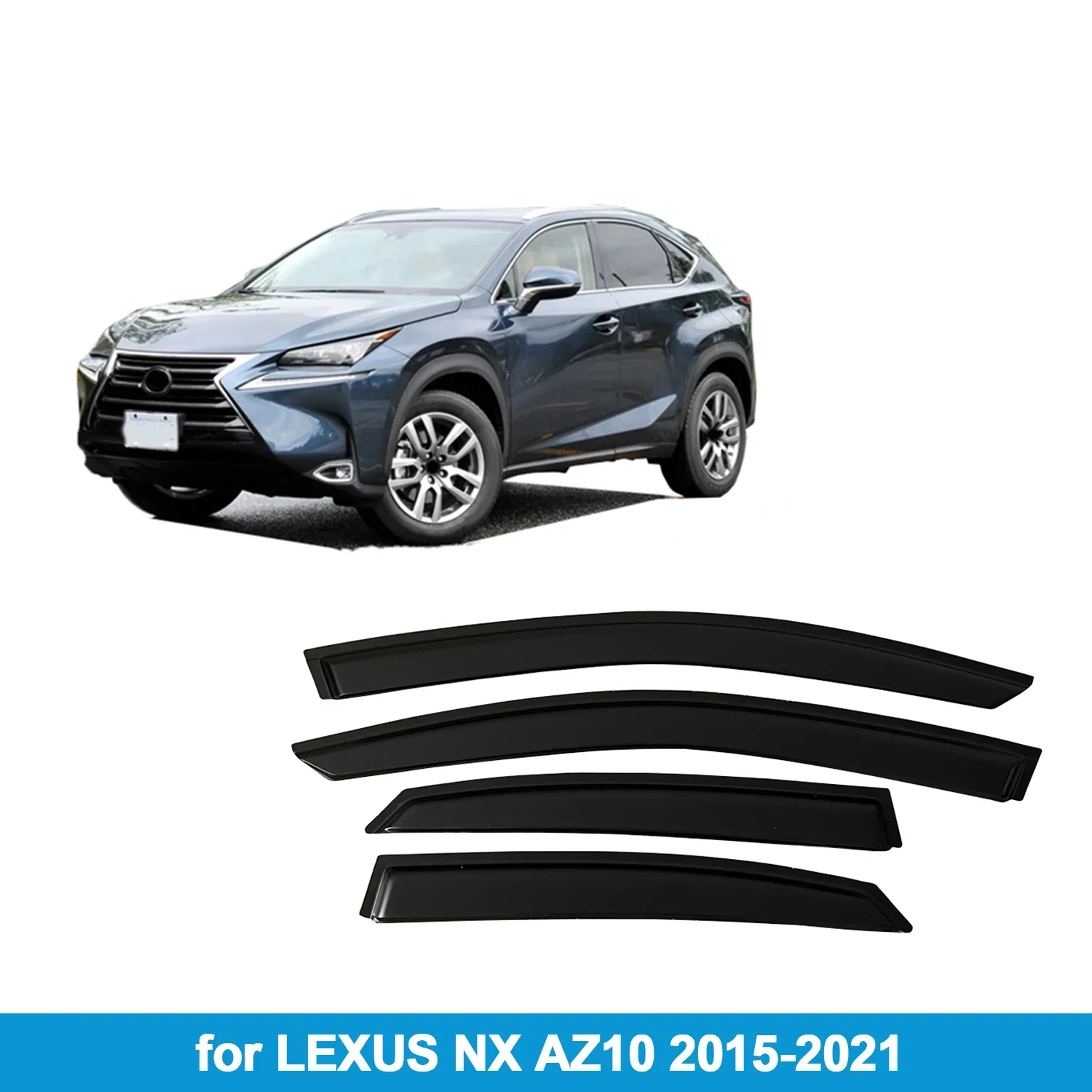 

Оконный козырек для LEXUS NX AZ10 2015-2021, защита от дождя, боковой дефлектор, защита от атмосферных воздействий, лента для наружного крепления