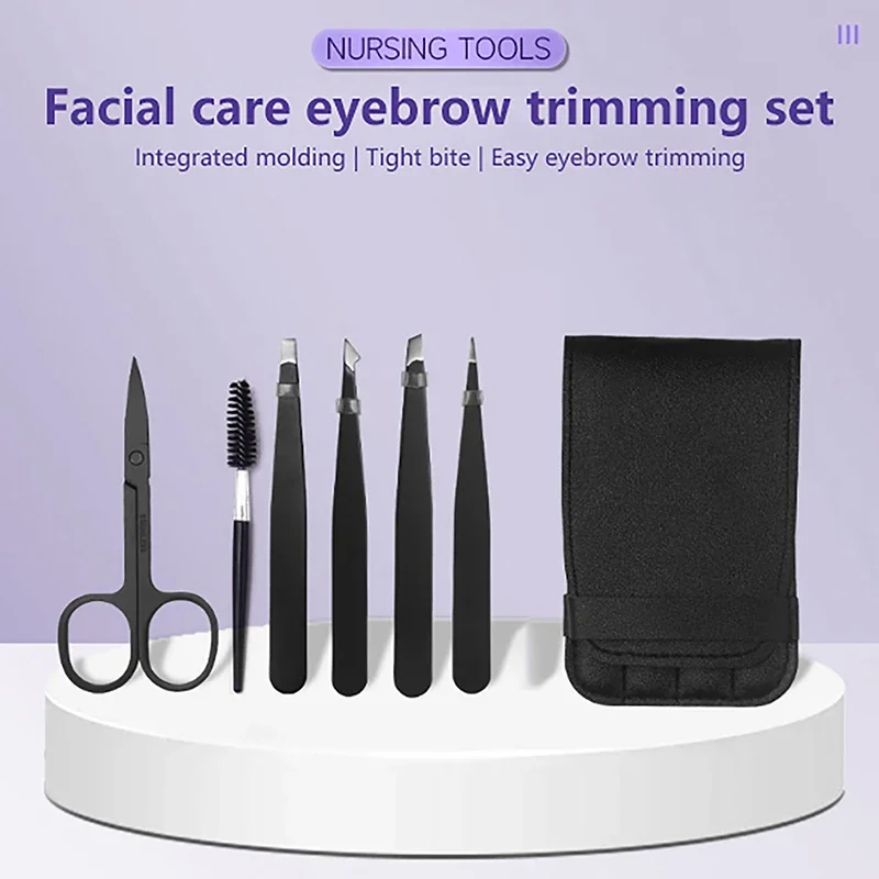 Pliers Colorful Multipurpose Oblique Mouth Tip 6Pcs/Bag Eyebrow Face Hair Removal Hair Removal Eye Brow Tweezer Make Up