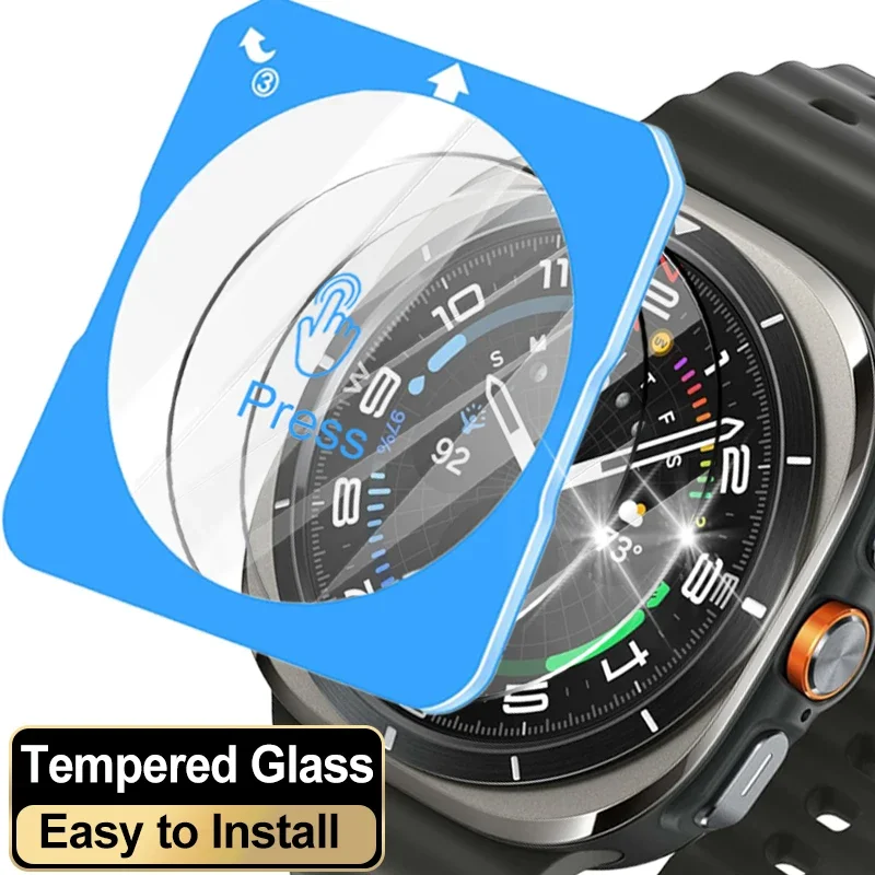 For Samsung Galaxy Watch Ultra 47mm 2025 2024 Screen Protector Auto-alignment Installation Kit Tempered Glass Screen Protector