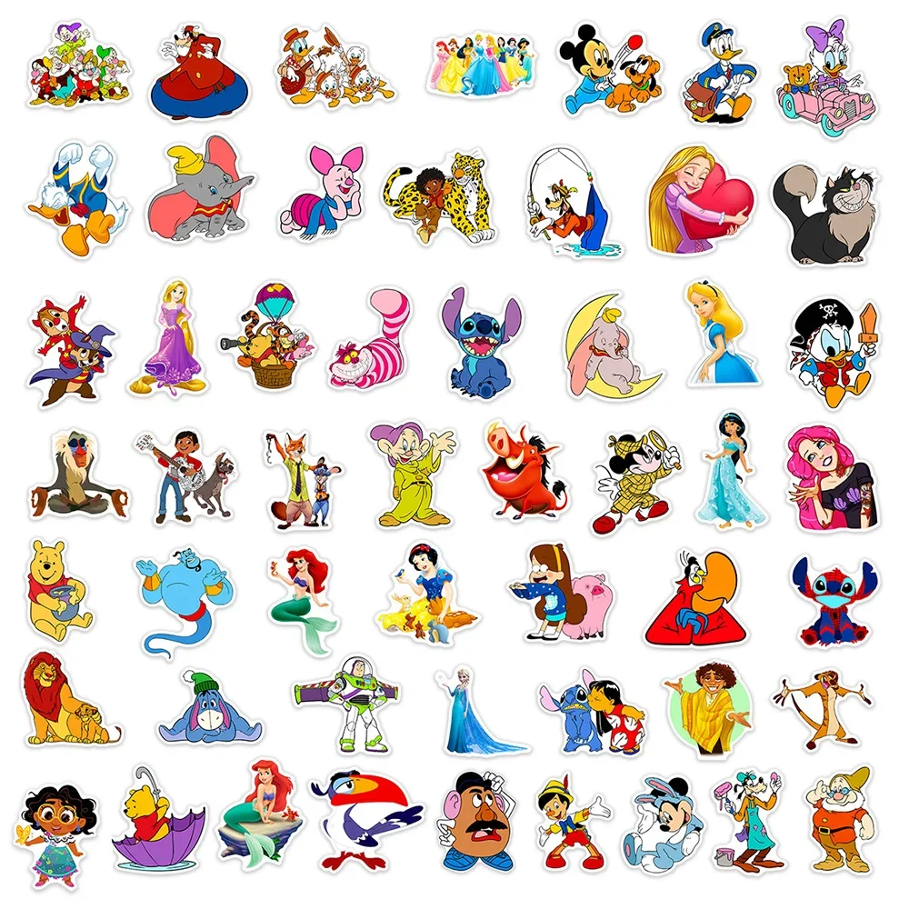 100 pçs novo bonito personagem disney mickey mouse buzz lightyear ponto adesivos diy portátil bagagem skate graffiti brinquedo
