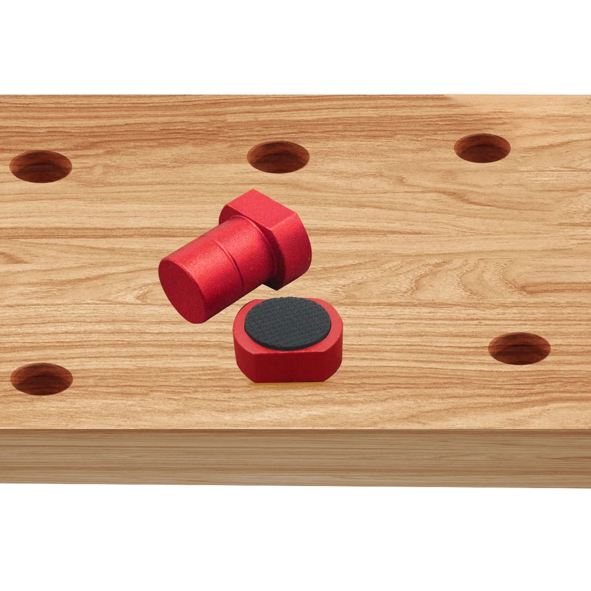 Woodworking bangku anjing, aluminium Alloy Workbench Peg Brake berhenti Clamp meja t-track Planing Stop Positioning Plug untuk lubang anjing