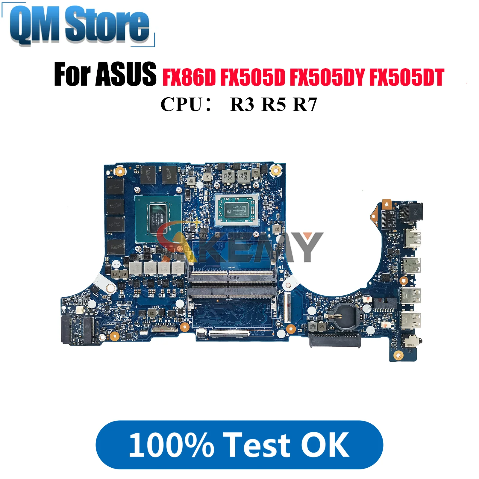 

FX505DU Laptop Motherboard For ASUS TUF Gaming FX505GM FX86FE FX505 FX505GU FX505GV FX86FD Notebook Mainboard With R3 R5 R7 CPU