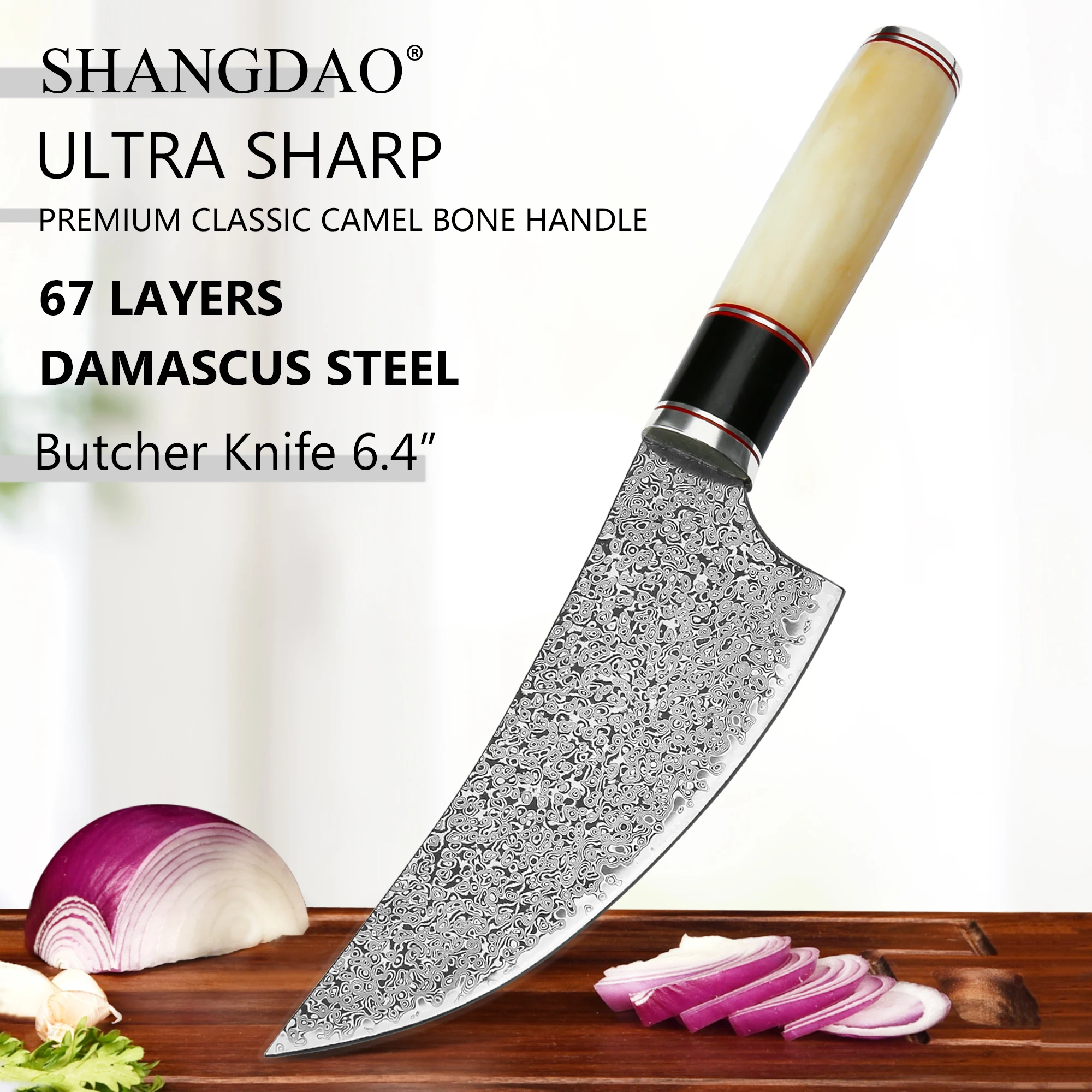 shangdao-professional-64-inch-butcher-knife-hand-forged-damascus-steel-blade-natural-camel-bone-ergonomic-non-slip-handle