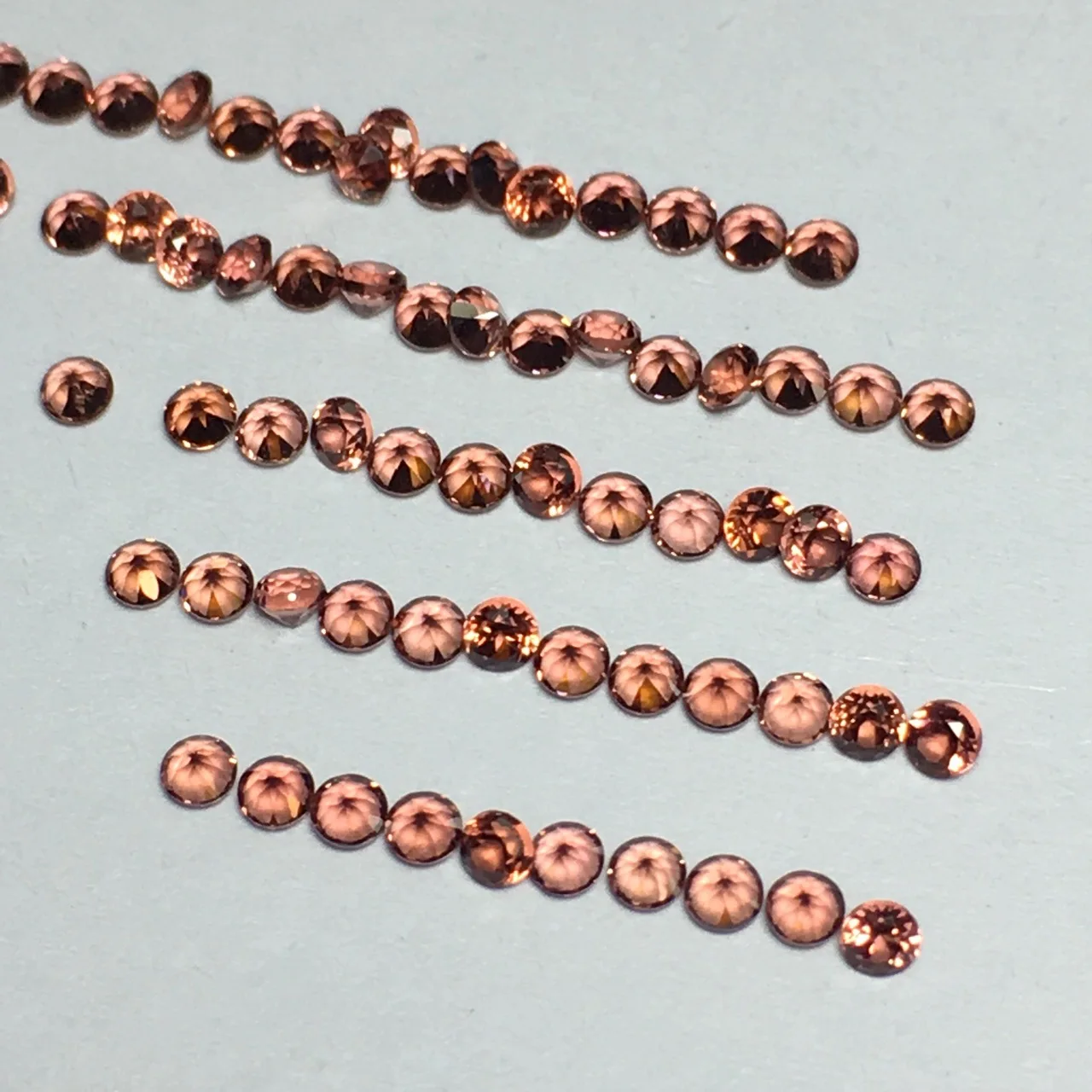 Factory Wholesale 100% Real Natural Round Coffee Garnet Gemstone Loose Gems Diy Material for Jewelry
