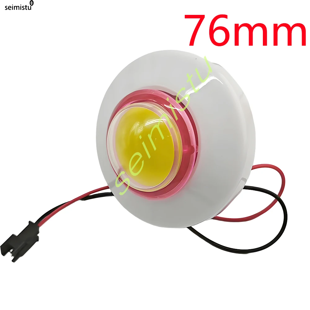 76 mm 12 V bunte, lichtbeleuchtete Knopf-Kantenschalter, Flipper-Teile, DIY-Arcade, Mini-Kran-Spielklauen-Verkaufsautomat – Detail 8