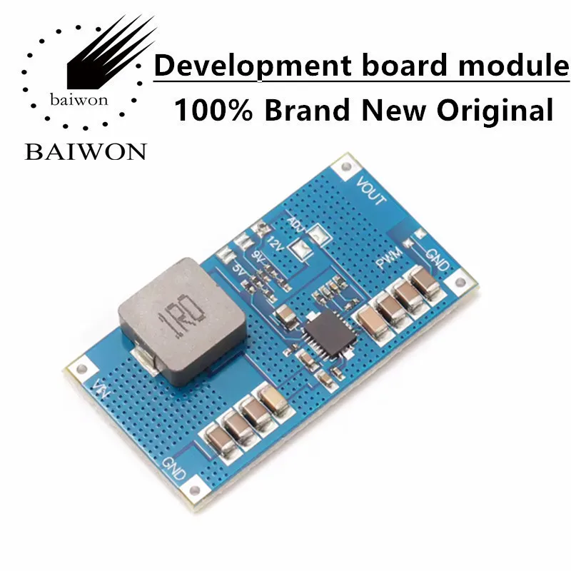 

TPS61088 5/9/12V High Power Li-ion Battery Boost DC-DC Power Module 10A Current 1MHz Frequency
