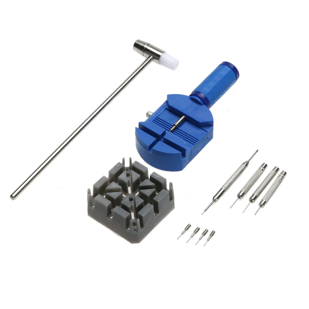 11pcs Watch Tool and Repair Kit with Replacement Pins Watch Band Link Remover Repair Tool Set Watch Repair