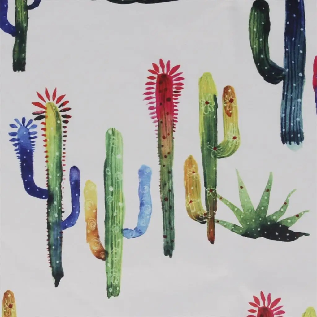 Tela vintage de Cactus, tela de estilo Retro, tela de algodón tipo satén Calico para bolsa DIY, 1 pedido = 50cm * 140cm