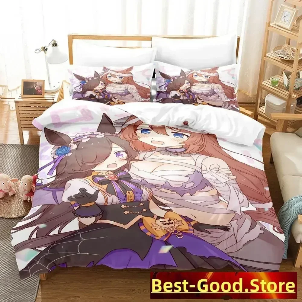 

Mummy Girls Anime Anime parure Printed Bed Set Duvet Cover Pillowcase Bedding Set Linen Sheet Quilt Cover Full Queen King Size