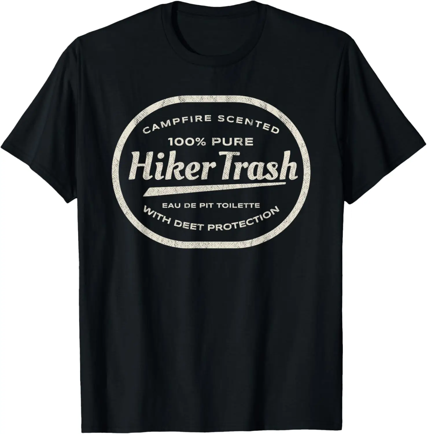 Fun Hiking Logo Design For Long Distance Backpacking T-Shirt 100% Cotton Trendy Y2K Short-Sleeve Tee – Soft, Quick-Drying, & Moisture-Wicking; Ideal for Sports or Casual Wear; Great Gift for Christmas or Halloween.