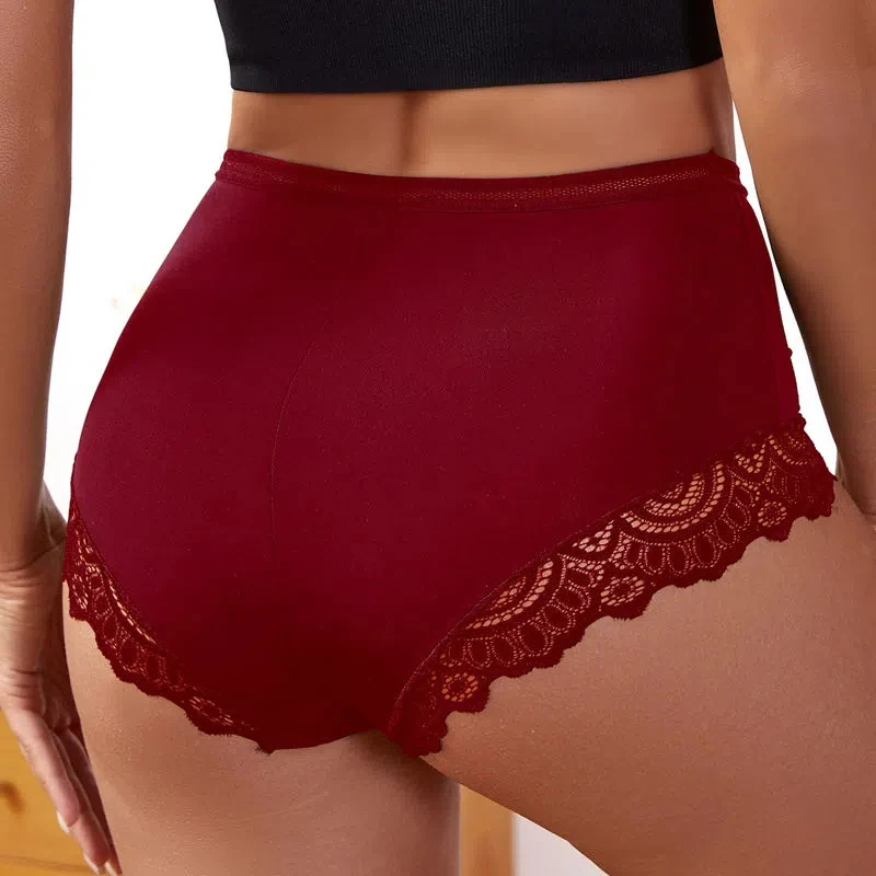 Bragas sin costuras de talla grande para mujer, ropa interior Sexy de encaje Edga, transpirable, íntima, S, M, L, XL