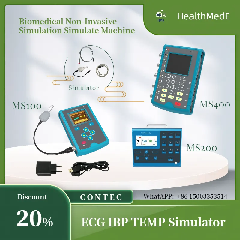 CONTEC MS100 MS200 MS400 SPO2 PR NIBP ЭКГ IBP Симулятор температуры Биомедическое неинвазивное моделирование Имитация машины
