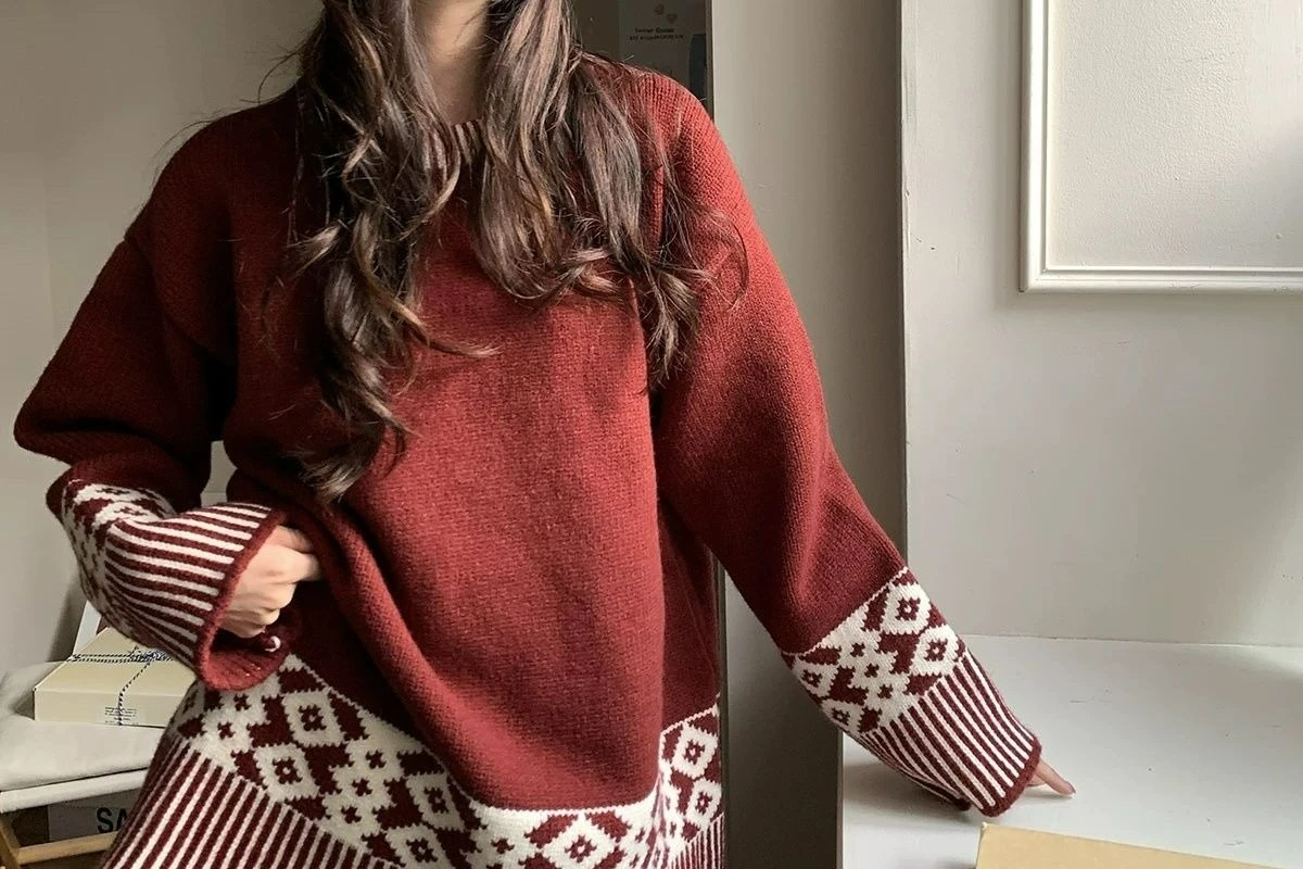 

Autumn Winter Knitted Sweater 2025 Loose round Neck Top with Integrated Hat Casual Comfortable Knitwear for Women