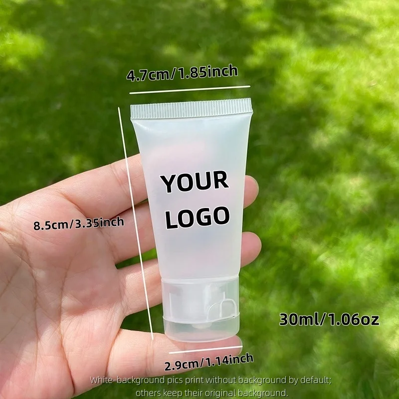 【โลโก้สั่งทำ】หลอดฝาพับแบบขึ้นรูป 50 ชิ้น ขนาด 15 มล./30 มล./50 มล. แบบขุ่น สำหรับบรรจุของเหลว ผลิตตามสั่งจำนวนน้อยจากโรงงาน