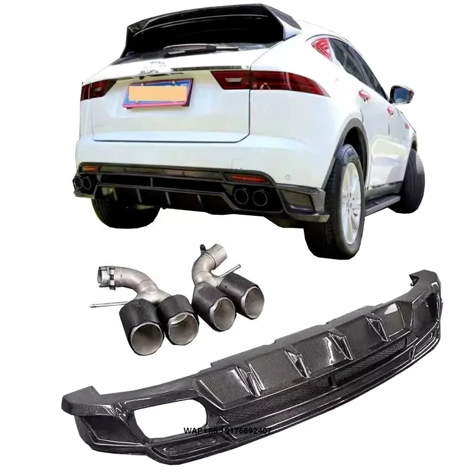 

Top Quality Carbon Fiber Rear Diffuser Exhausted Lip for J E Pace Perfect Fitment 2017-2019