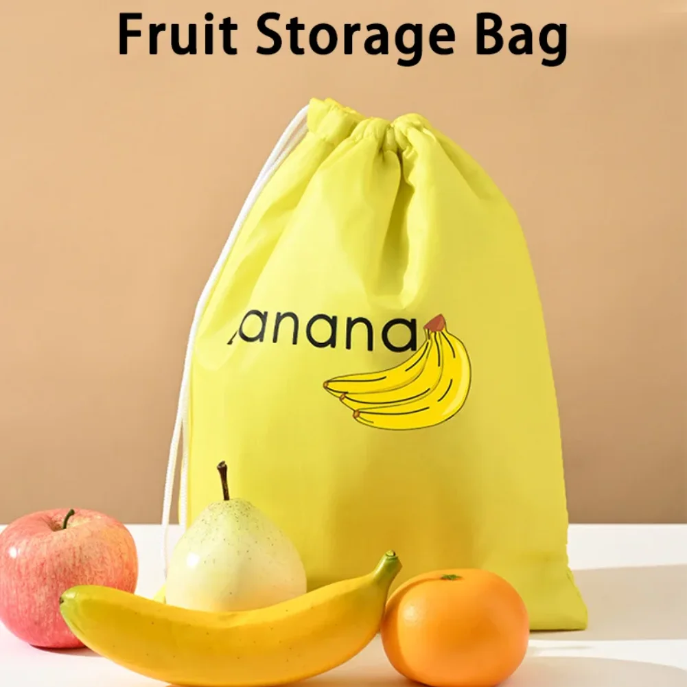 

1/2/3/5Pcs Durable Yellow Banana Storage Bags Insulated Fruit Vegetable Fresh-keep Bundle Pocket Drawstring Banana Preserve Bag.
