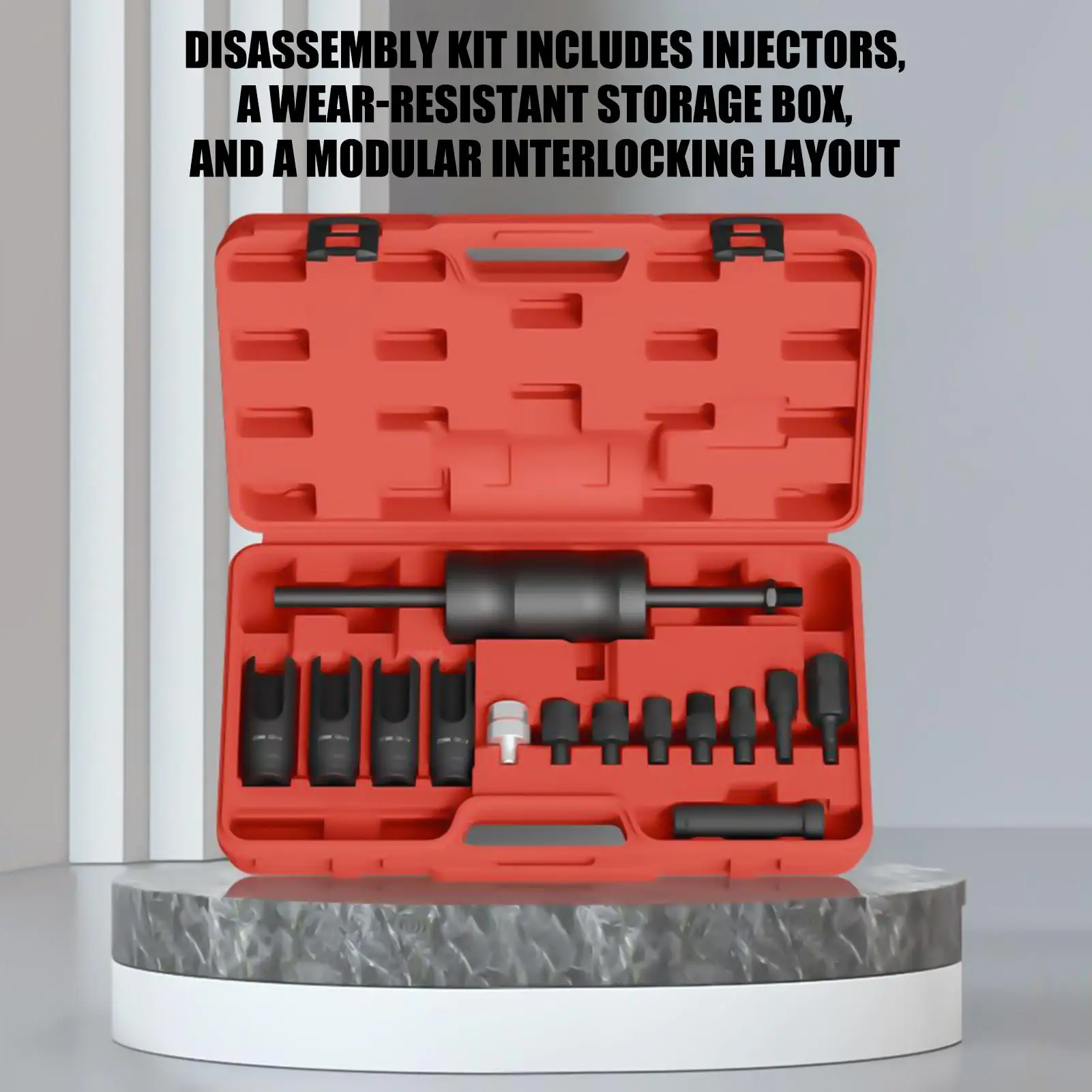 Injector Removal Tool Car Extractor Repair Disassembly Kit Injector Extractor Tool Kit For Automotive Sedan Truck Mechanics
