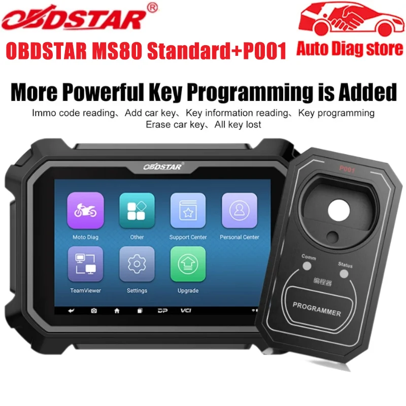 

OBDSTAR MS80 With P001 Standard Intelligent Motorcycle Diagnostic Tool Plus IMMO Function Plus P001 2 Years Free Update