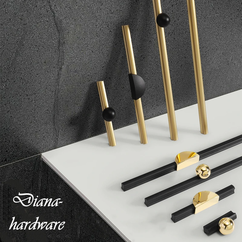 Extra Long Handle! 600/800/1000mm Modern Bedroom Door Cabinet Handles Gold Black Cupboard Door Drawer Pulls  Furniture Handle
