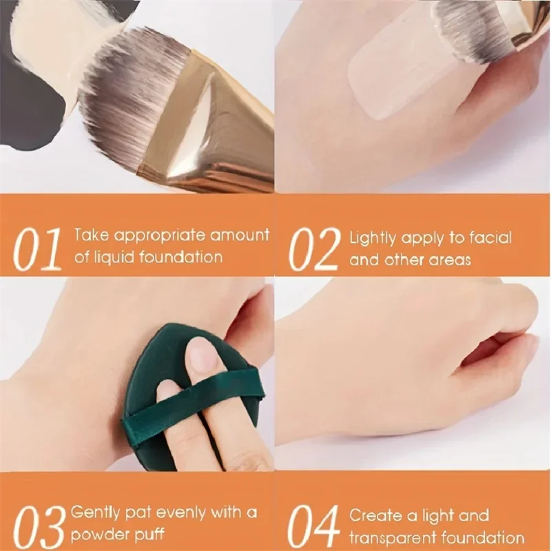 แปรงรองพื้นแบบบางพิเศษ 3/2/1 ชิ้น ขนแปรงนุ่ม แปรงคอนทัวร์หน้าแบบแบน แปรงคอนทัวร์สำหรับเกลี่ยรองพื้น ครีมแต่งหน้า อุปกรณ์แต่งหน้า