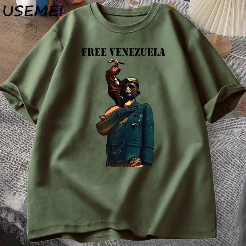 فنزويلا 2024 تي شيرت الرجال النساء القطن التي شيرت عادية كم قصير مطبوعة تي شيرت الشارع الشهير الجرافيك تيز ملابس رجالي