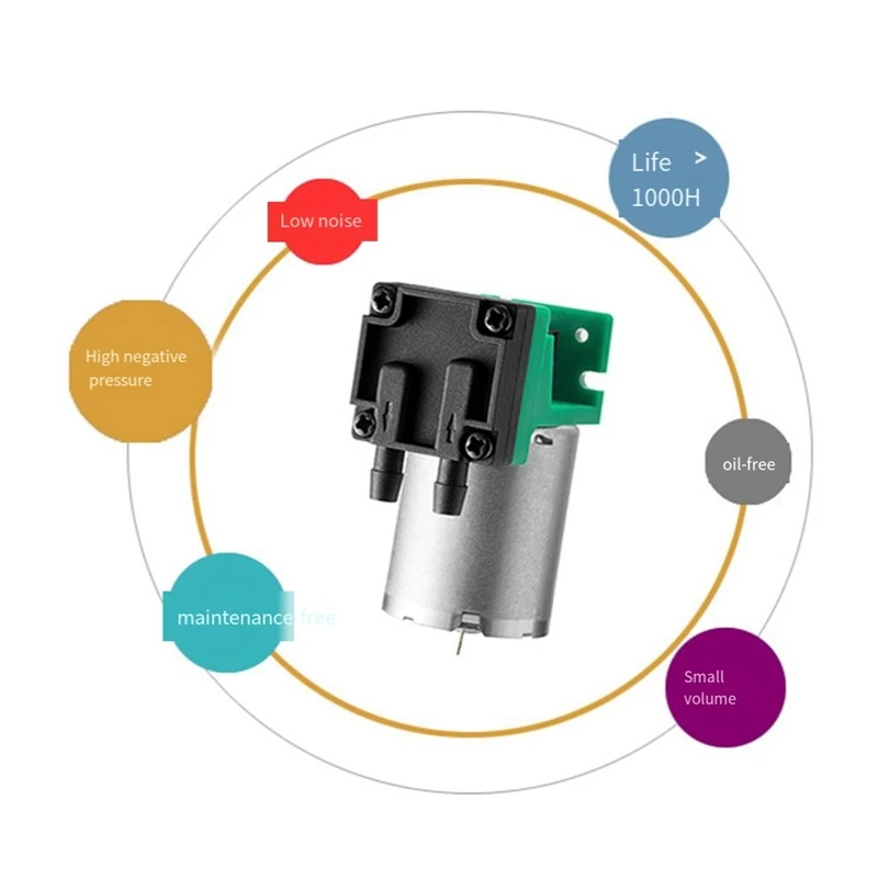 1.6LPM Mini Vacuum Inflate Transmission Pump Diaphragm Air Pump VOC Sample Instrument Durable Easy Install