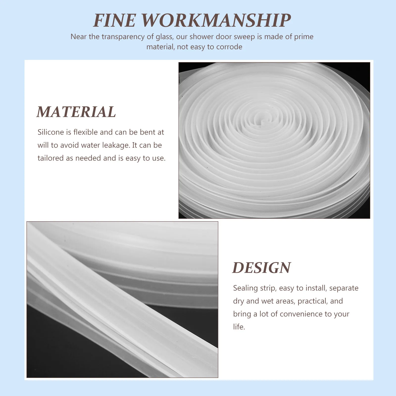 

Уплотнитель для стеклянных дверей ванной комнаты, водонепроницаемый уплотнитель для душевых дверей, уплотнительная лента для безрамных стеклянных дверей