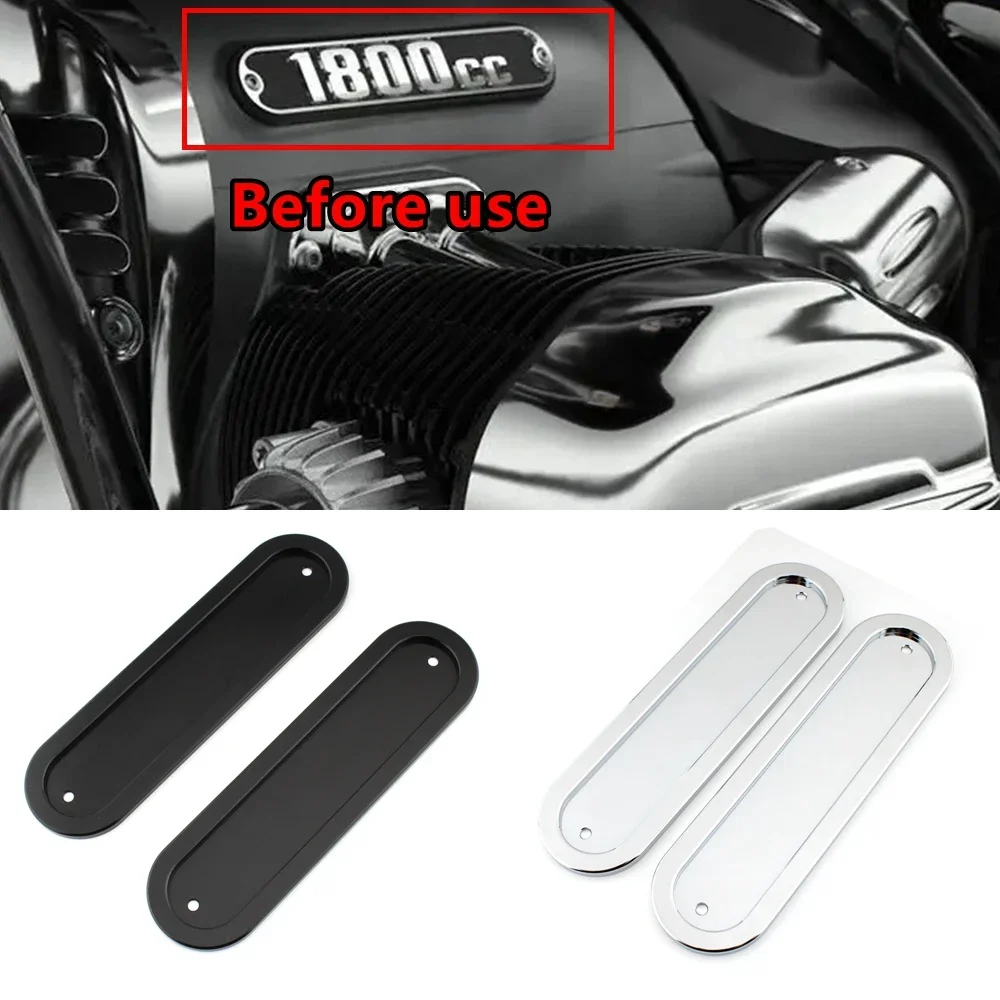 

2PCS Engine Name Plate Aluminum Side Sign Ornamental Cover Replace Motorcycle Decorative Cover For BMW R18 2020-up