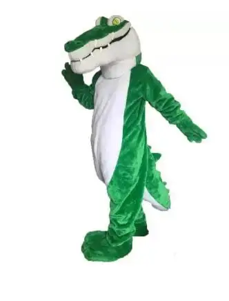 Nieuwe Volwassen Halloween Kerst Groene Krokodil Mascotte Fancy Cartoon Mascotte Kostuum Pluche Fancy Dress Mascotte Kostuum