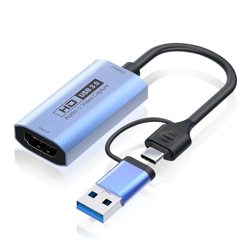 Tarjeta de captura de Audio y vídeo USB, juego de captura HD, grabación en vivo, Colector de vídeo