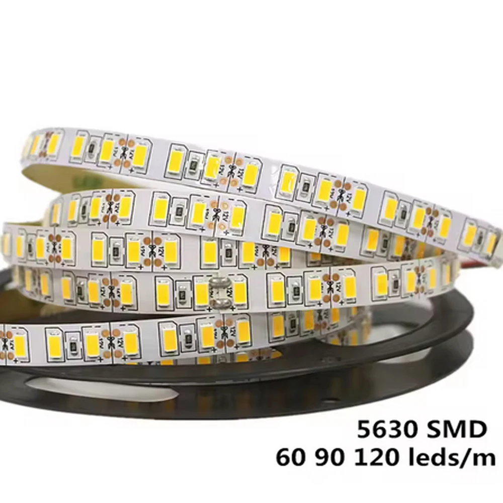 120leds/m LED Strip Light tape 12V 5730 SMD White Warm White NW 4000k 5m For Ceiling Counter Cabinet Light non waterproof