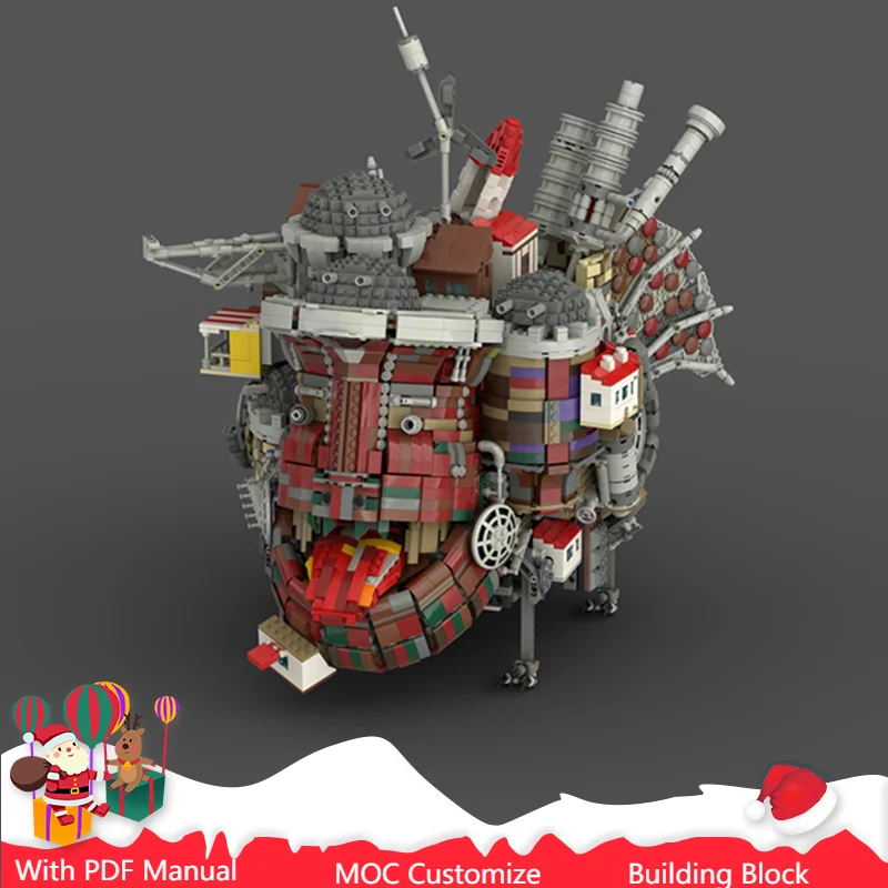 

5737 Parts Famous Moving Castle Model MOC Custom Building Block Set Creative Assembly Bricks Toys Kids Christmas Surprise Gifts