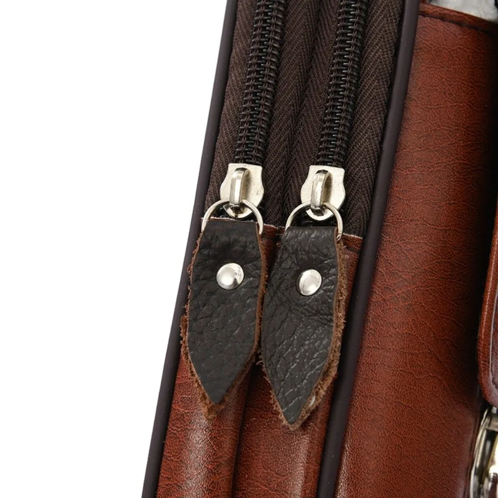 Portable Multifunctional Men's Phone Bag PU Leather Wear-resistant Waist Bag Large Capacity Storage Bag Men image 5