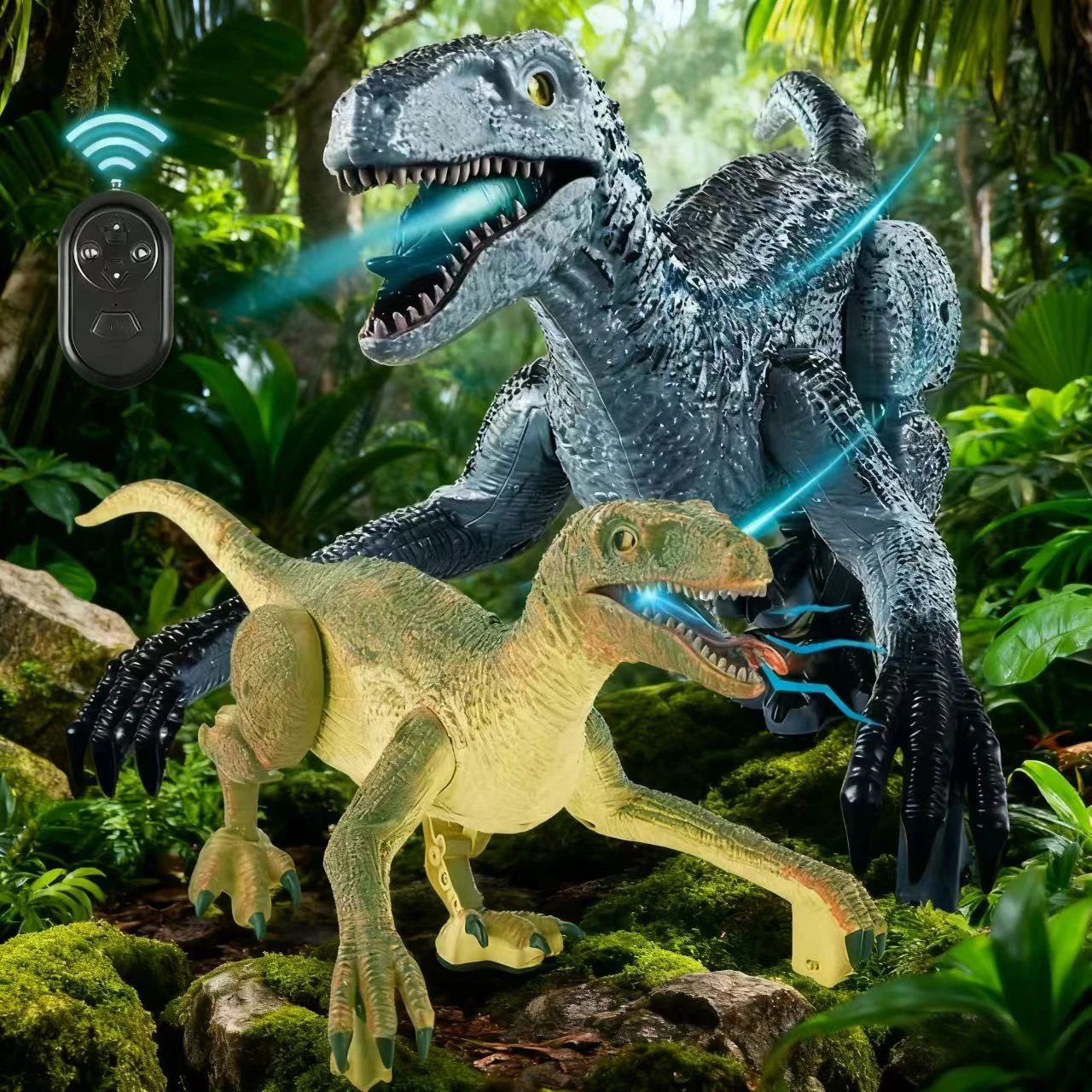 Jouet dinosaure télécommandé 2.4G, vélociraptor de marche électronique avec Simulation sonore légère, modèle Robot dinosaure, jouet pour enfant garçon