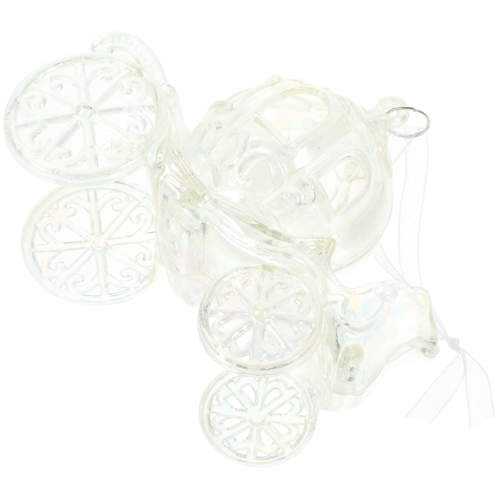 

1pc Christmas Tree Decoration Hanging Carriage Ornament Acrylic Xmas Pendant Festive Party Decor Holiday Scene Layout Supplies