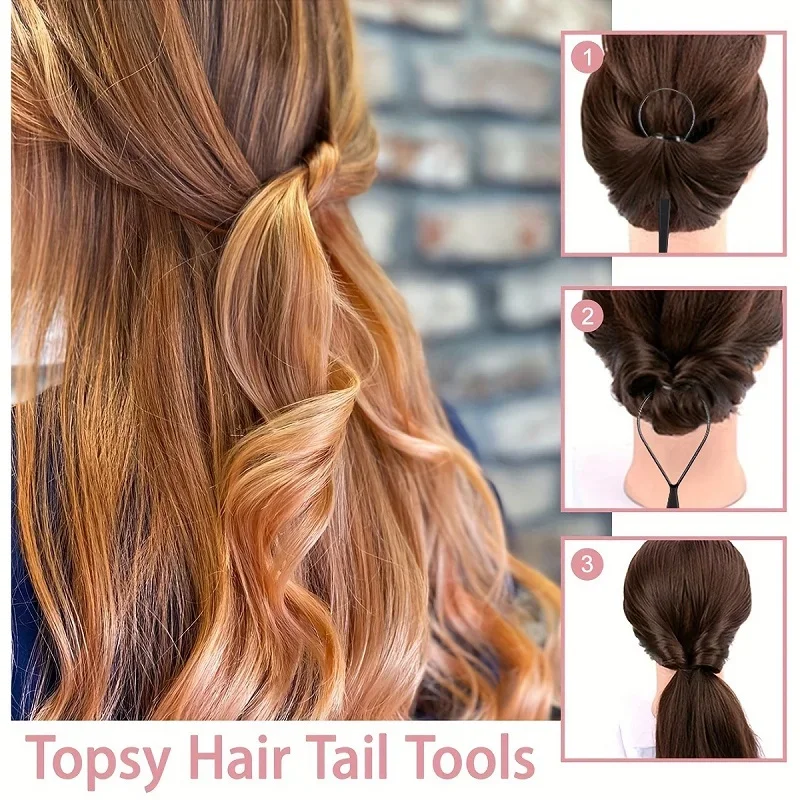 7-teiliges Friseur-Werkzeug-Set mit Borsten, Rattenschwanz, Kantenkamm, Augenbrauenbürste mit Flechter, Pferdeschwanz, Creator, Wassersprüher, Styling-Set – Detail 6