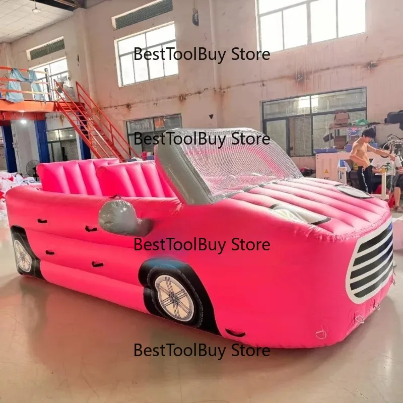 

4 Passenger Inflatable Floating Car PVC Towable Crazy Inflatable Water Boat for Kids and Adult
