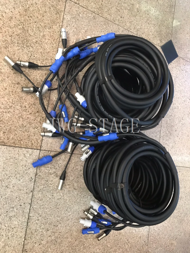 1meter 3*2.5mm2 Stage Lighting Power Cable DMX Signal 2-In-1 Display Screen Lighting Power Signal Cables