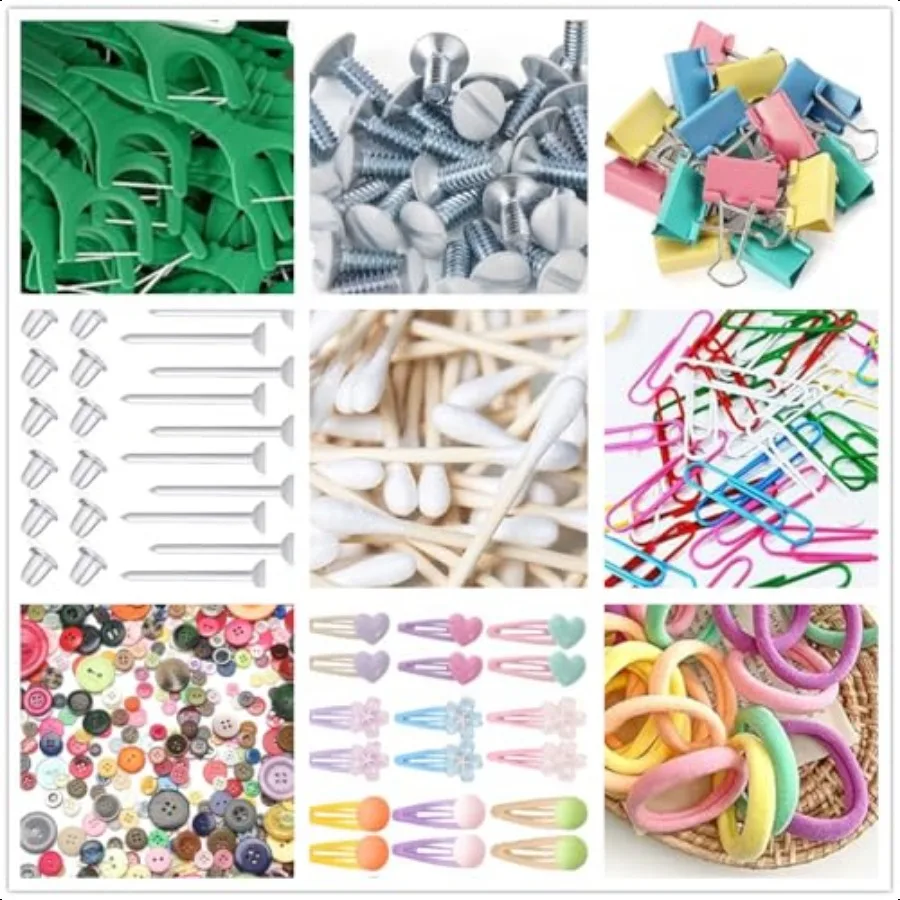 Dispenser portatile per batuffoli di cotone da viaggio con coperchio Contenitori per organizer in plastica piccoli 4 in 1 per batuffoli di cotone