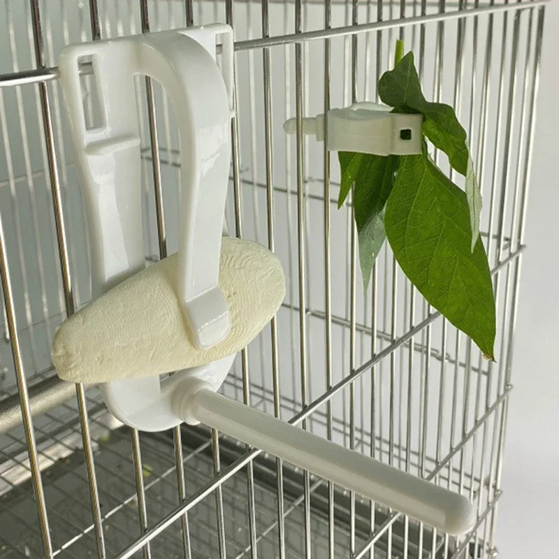Birds Holder Pet Parrot Feeding Fruit Vegetable Clip Cuttlefish Bone Feeder Device Clamp Holder Hamster Bird Cage Accessori