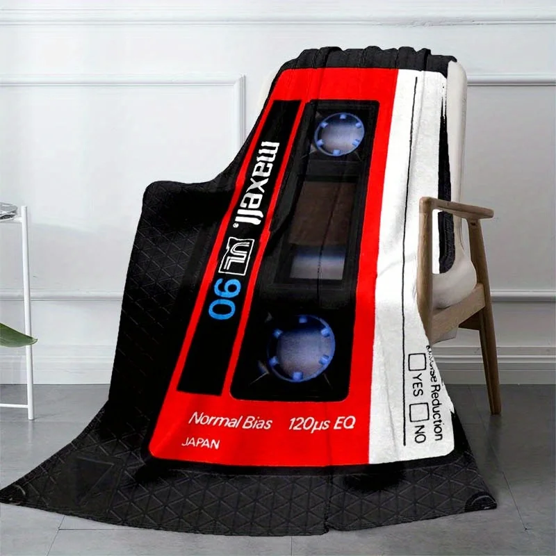 1pc Red Tape Blanket Ideal for Use on Sofas, Beds, During Travel, Camping, Or in The Living Room. This Versatile Blanket Is a Pe