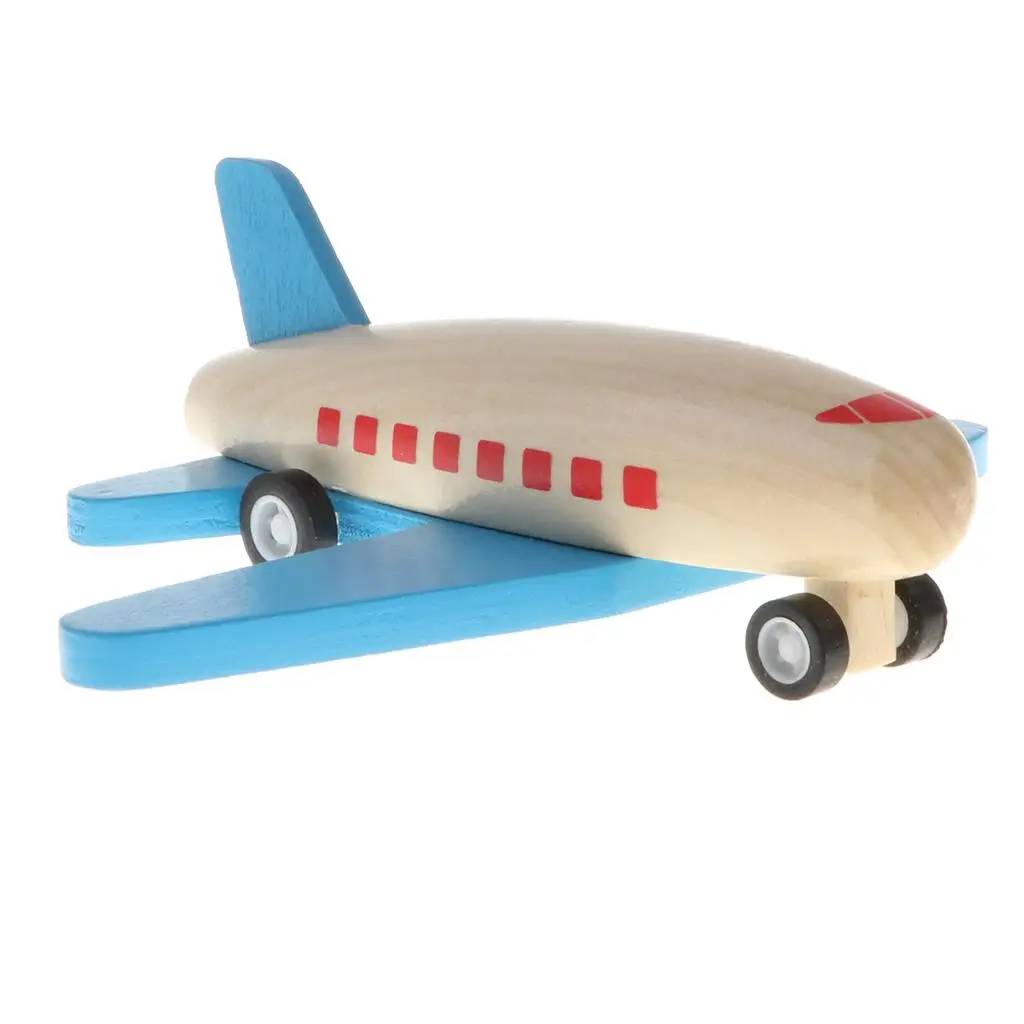 4,7-дюймовый деревянный самолетик с откатным механизмом, автомобиль с фрикционным приводом, детская игрушка