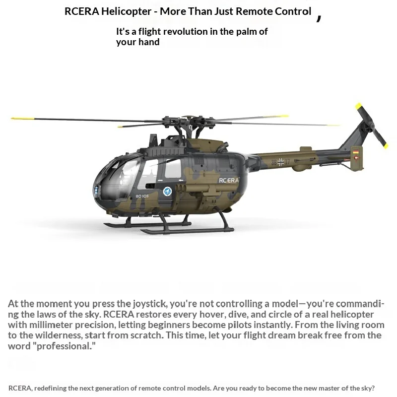 RC ERA Remote Control Helicopter C180 BO105 Brushless Motor Simulated Model Optical Flow Positioning Laser Radar Inverted FlY
